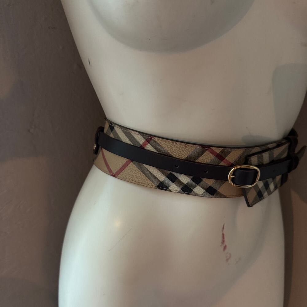 Burberry Vintage Check corset waist belt, authentic - Picture 4 of 13